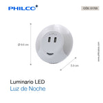 Toma Corriente con Luz de Noche Luminis Eclipsi  PHILCO